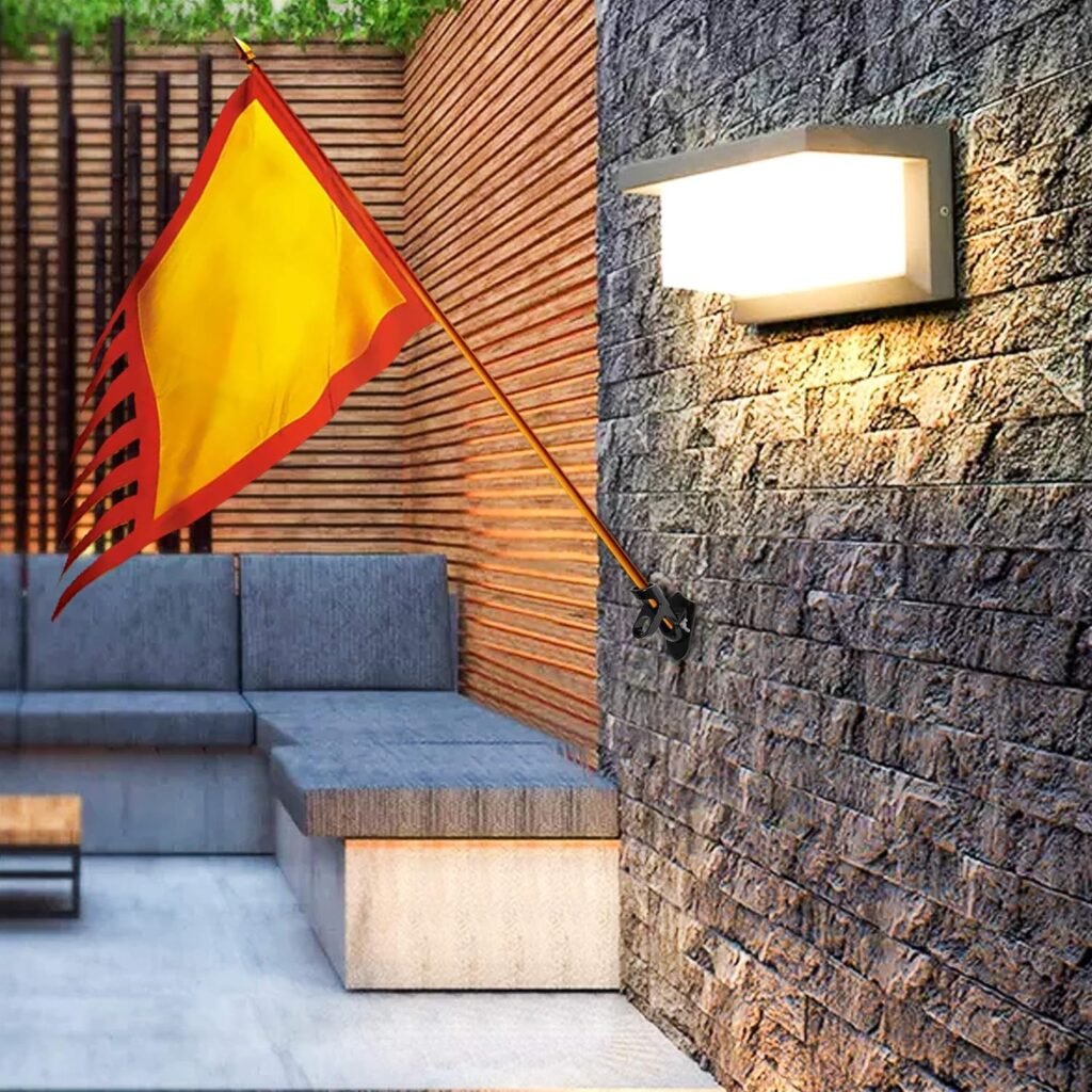 Aluminium vlaggenmast muurbevestiging verstelbaar weerbestendig met montagebeugel voor stevige en flexibele vlagpresentatie aan gevel