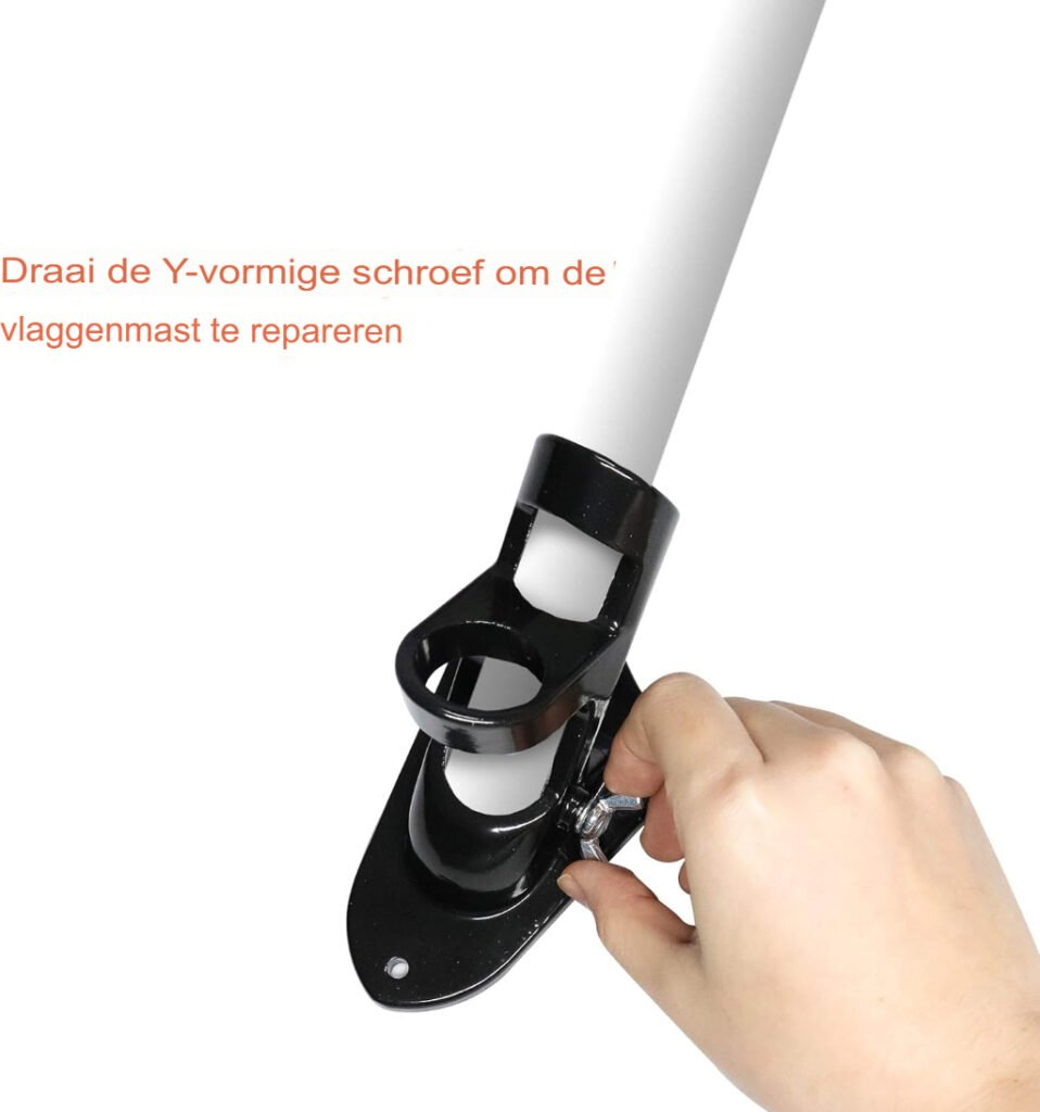 Aluminium vlaggenmast muurbevestiging verstelbaar weerbestendig met montagebeugel voor stevige en flexibele vlagpresentatie aan gevel