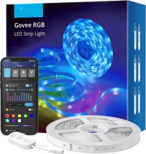 WiFi LED strip 10m RGB slimme verlichting met app bediening, muzieksynchronisatie en Alexa Google Assistant compatibiliteit, 2x 5 meter