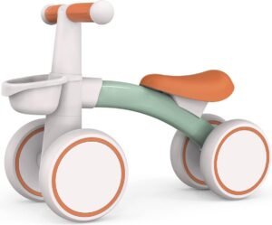 Balansfiets kinderen 1 jaar – Loopfiets baby 12-24 maanden speelgoed – Mandje jongens & meisjes – Eerste verjaardag cadeau