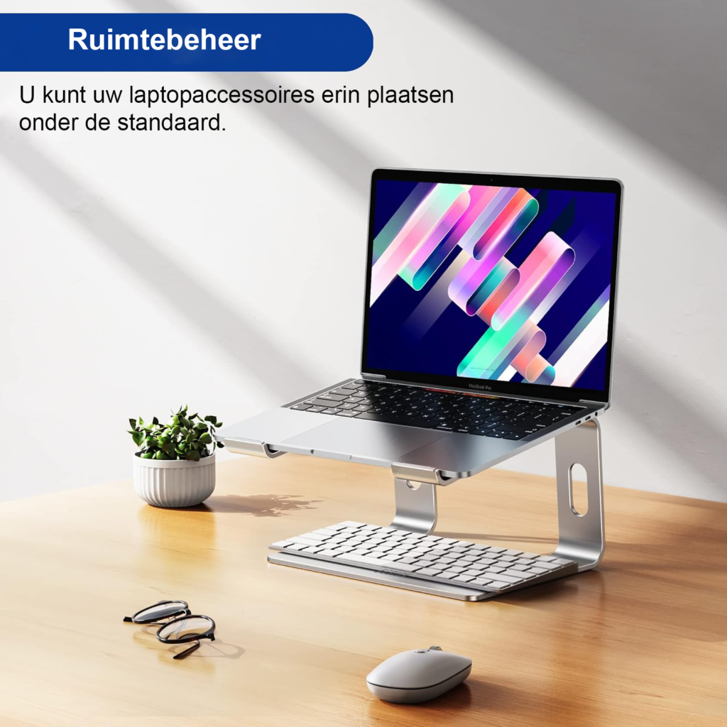 Ergonomische laptopverhoger bureau laptophouder voor MacBook Dell HP en andere laptops voor betere werkhouding en ventilatie