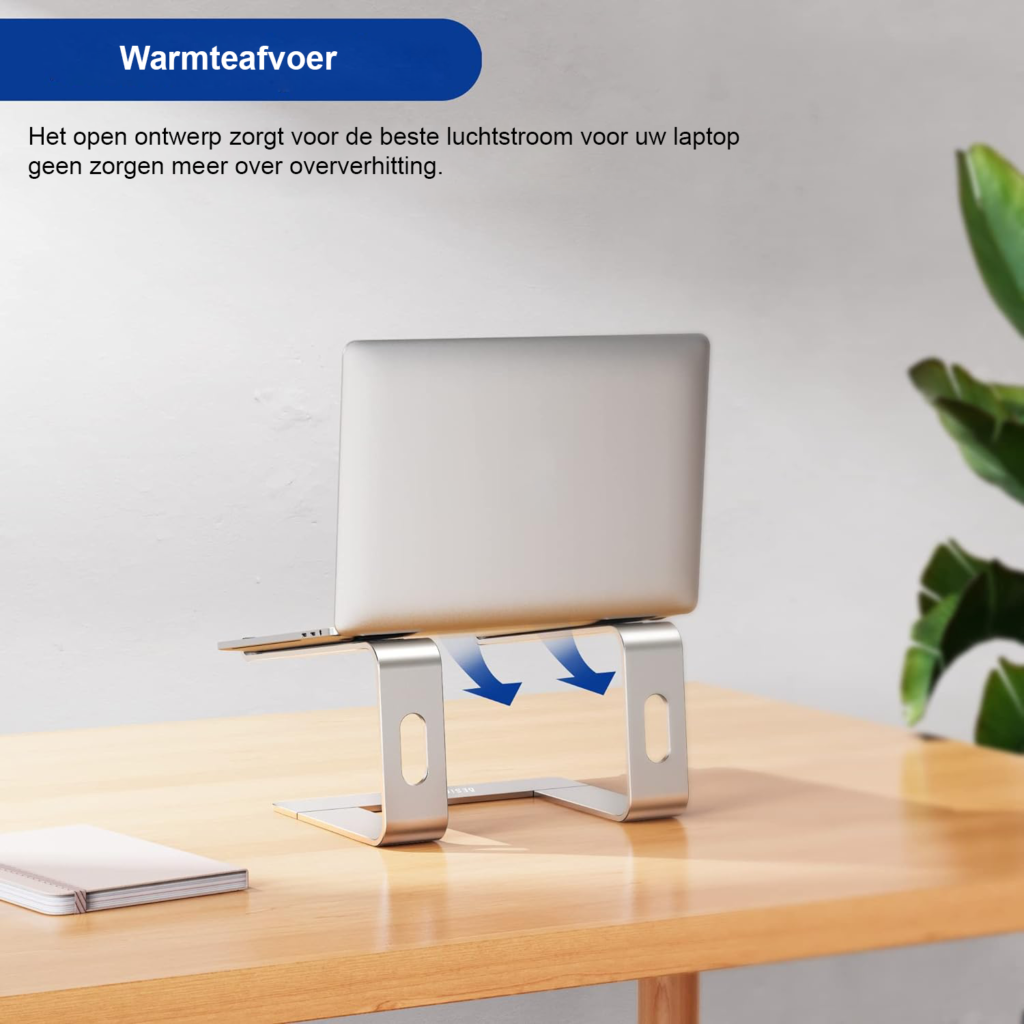 Ergonomische laptopverhoger bureau laptophouder voor MacBook Dell HP en andere laptops voor betere werkhouding en ventilatie
