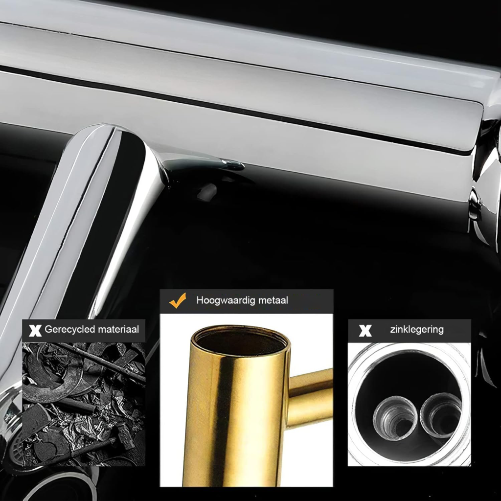 Moderne badkamerkraan met warm en koud water metalen wastafelkraan luxe design mengkraan voor badkamer wastafel duurzaam gebruik