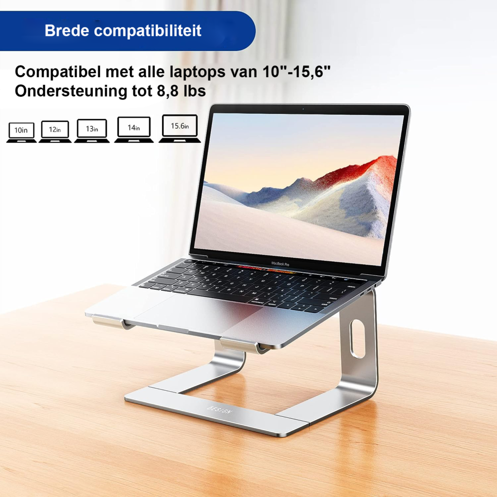Ergonomische laptopverhoger bureau laptophouder voor MacBook Dell HP en andere laptops voor betere werkhouding en ventilatie