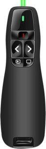 Draadloze Presenter met Groene Laser – PowerPoint clicker presentatie – 2.4GHz USB draadloos – Mac & laptop geschikt