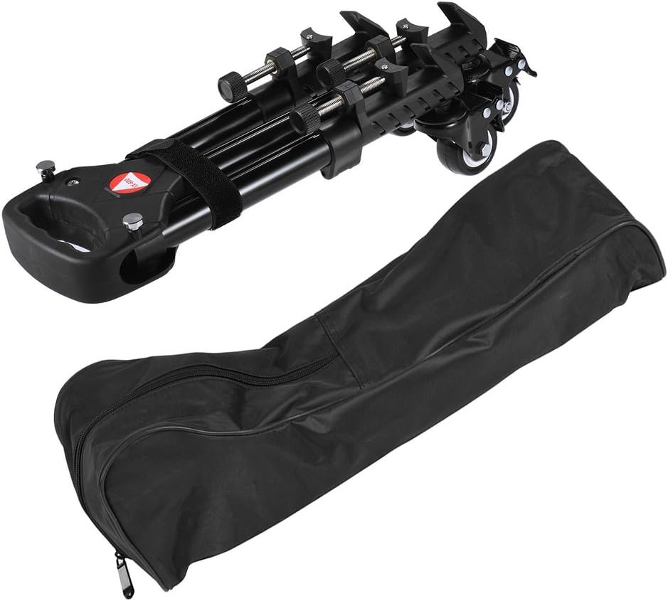 Opvouwbare tripod dolly met rubberen wielen verstelbare statiefhouder universele camera dolly voor DSLR camcorder en videobelichting