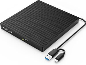 Externe DVD/CD drive – USB 3.0 & USB-C dvd brander en lezer – laptop pc compatibel Mac Windows – draagbare DVD-RW plug & play