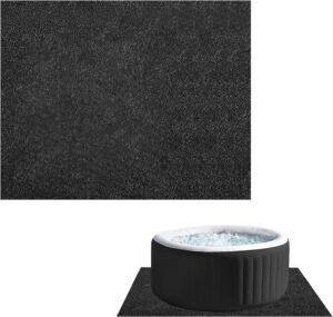 Bubbelbadmat Antislip Waterdicht – Jacuzzi onderlegger spa zwembad mat – Wasbare beschermmat binnen & buiten – 231×201 cm