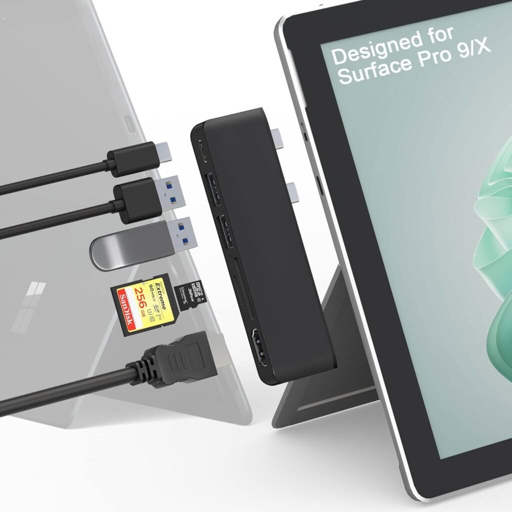 Surface Pro 9 dockingstation USB-C hub met HDMI USB 3.0 SD kaartlezer Ethernet hub voor Microsoft Surface Pro 9