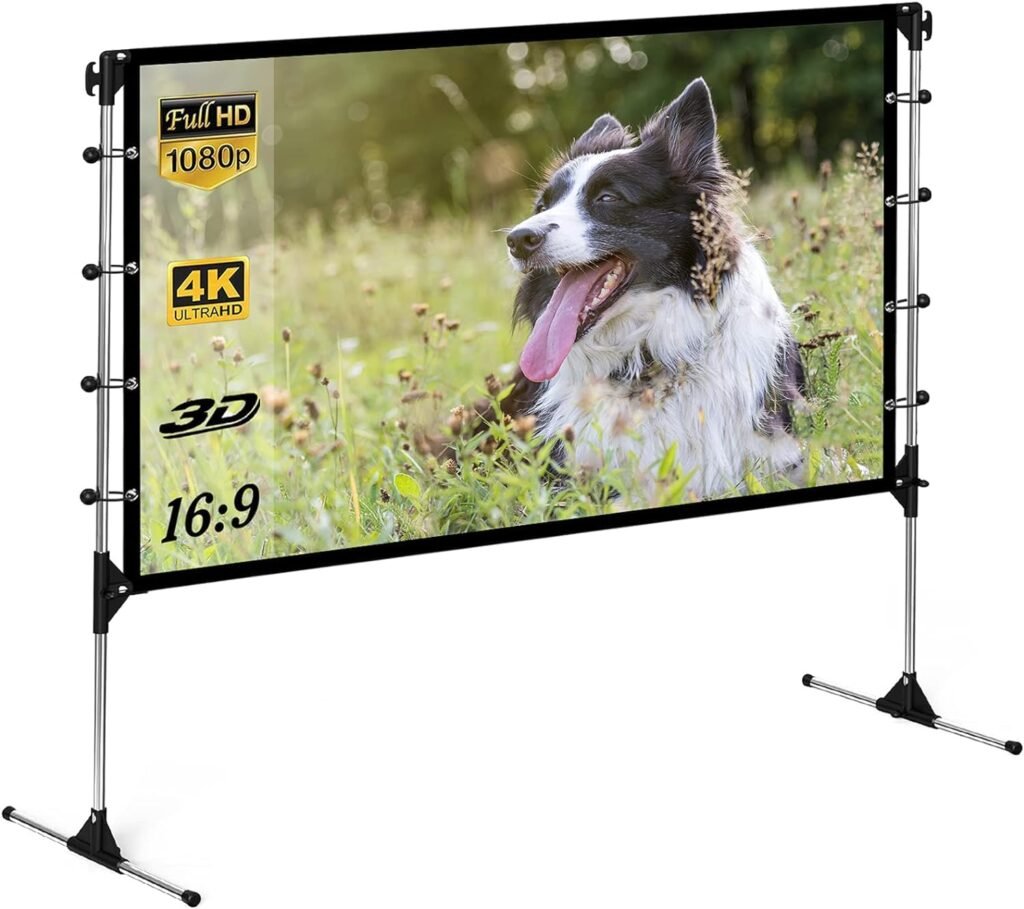 Projectiescherm 120 inch 16:9 voor thuisbioscoop opvouwbaar beamer scherm eenvoudige installatie voor projector gebruik