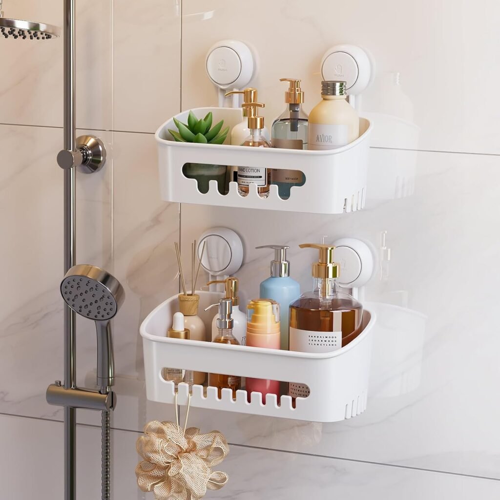 small en medium douche caddy set rvs ophangbare douche organizer badkamer opbergrek voor shampoo zeep en sponzen compacte douche accessoire set