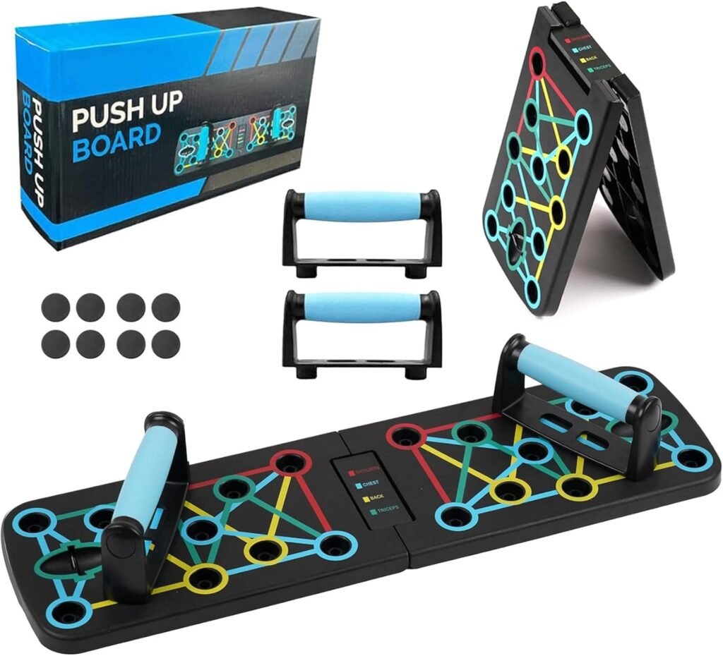 Push up board 12-in-1 opvouwbaar fitness trainingssysteem voor borst schouders rug en armen home workout apparaat draagbaar push-up rack