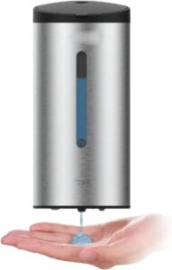 Automatische zeepdispenser wandmontage roestvrij staal – handdesinfectie wanddispenser 800 ml – hygiënische vloeistofdispenser – toilet keuken en openbare ruimtes