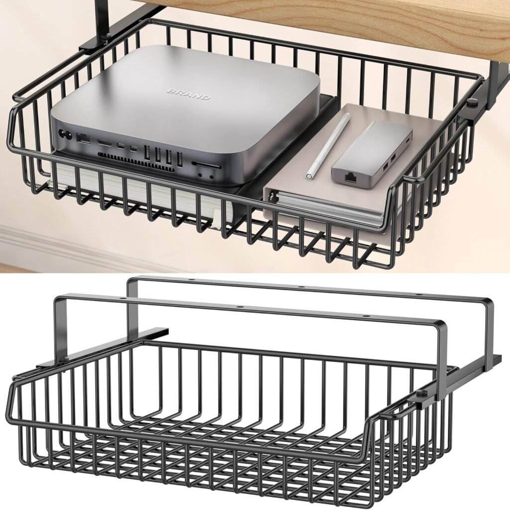 Onder bureau lade zelfklevend metalen organizer uittrekbare verborgen opberglade voor kantoor en thuis bureau kabelmanagement en extra opslag ruimte compacte desk lade systeem