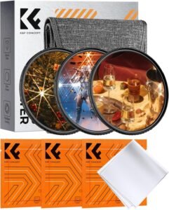 Star filter set 4-8 punten optisch glas – lens filter speciale effecten fotografie – nano coating kruissterren effect – 7mm camera lens filter kit
