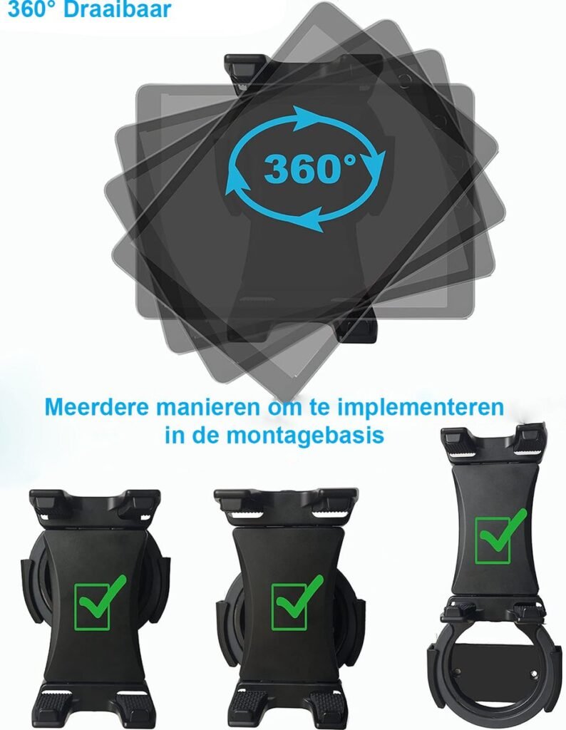 Tablet wandhouder ergonomisch - universele tablet muurbeugel geschikt voor diverse tabletformaten - ruimtebesparende montage aan de muur