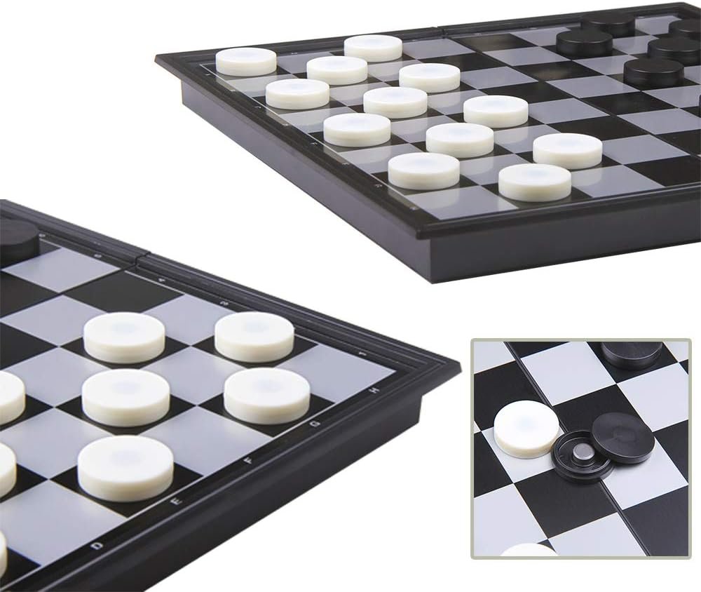 3-in-1 schaakspel set magnetisch opvouwbaar bord schaken dammen backgammon educatief speelgoed 25x25 cm