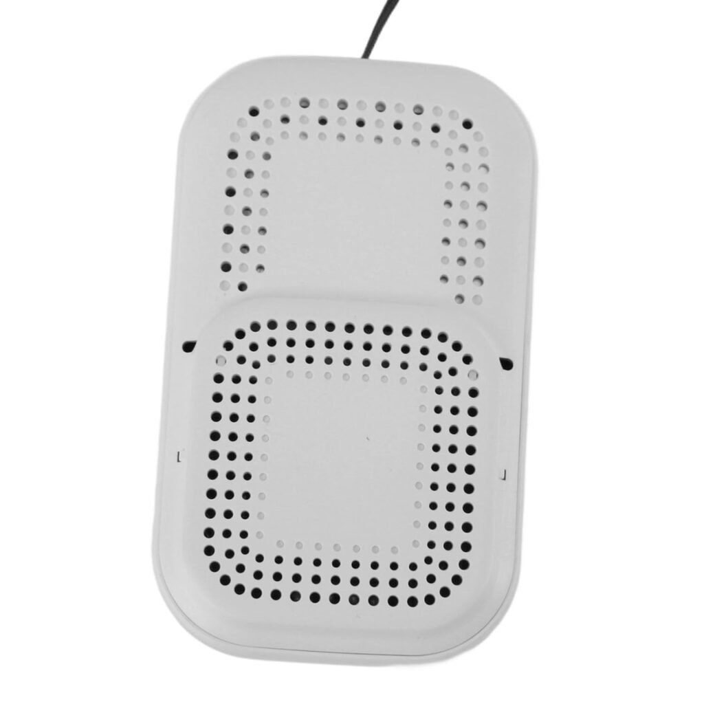 5-in-1 luchtkwaliteitsmeter wit met CO2 sensor, temperatuur- en vochtigheidsmeter voor thuis, kantoor en auto, draagbare luchtmonitor