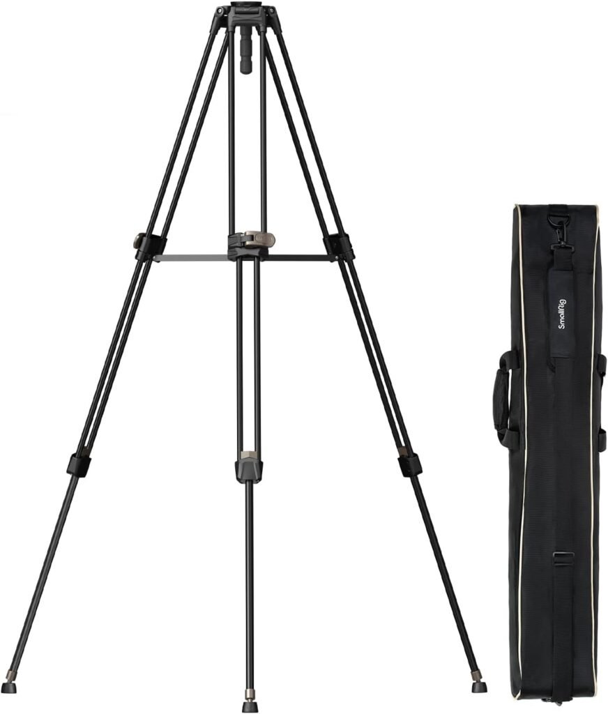 Professioneel aluminium videostatief van 179 cm met 75 mm bowl adapter, geschikt voor DSLR en camera's tot 15 kg draagvermogen