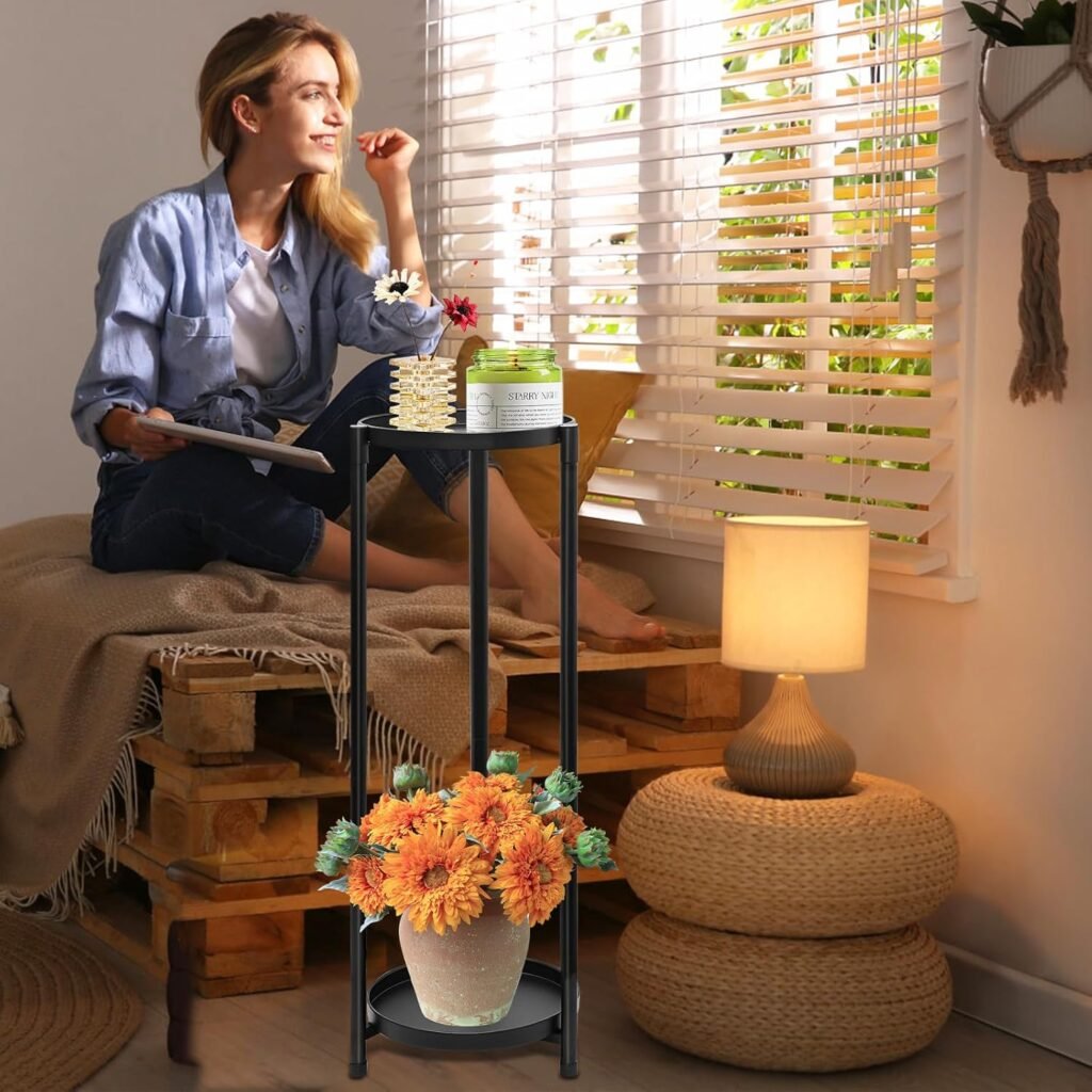 plantenstandaard metalen bloempot houder plantenrek binnen buiten balkon tuin woonkamer robuuste plantenhouder