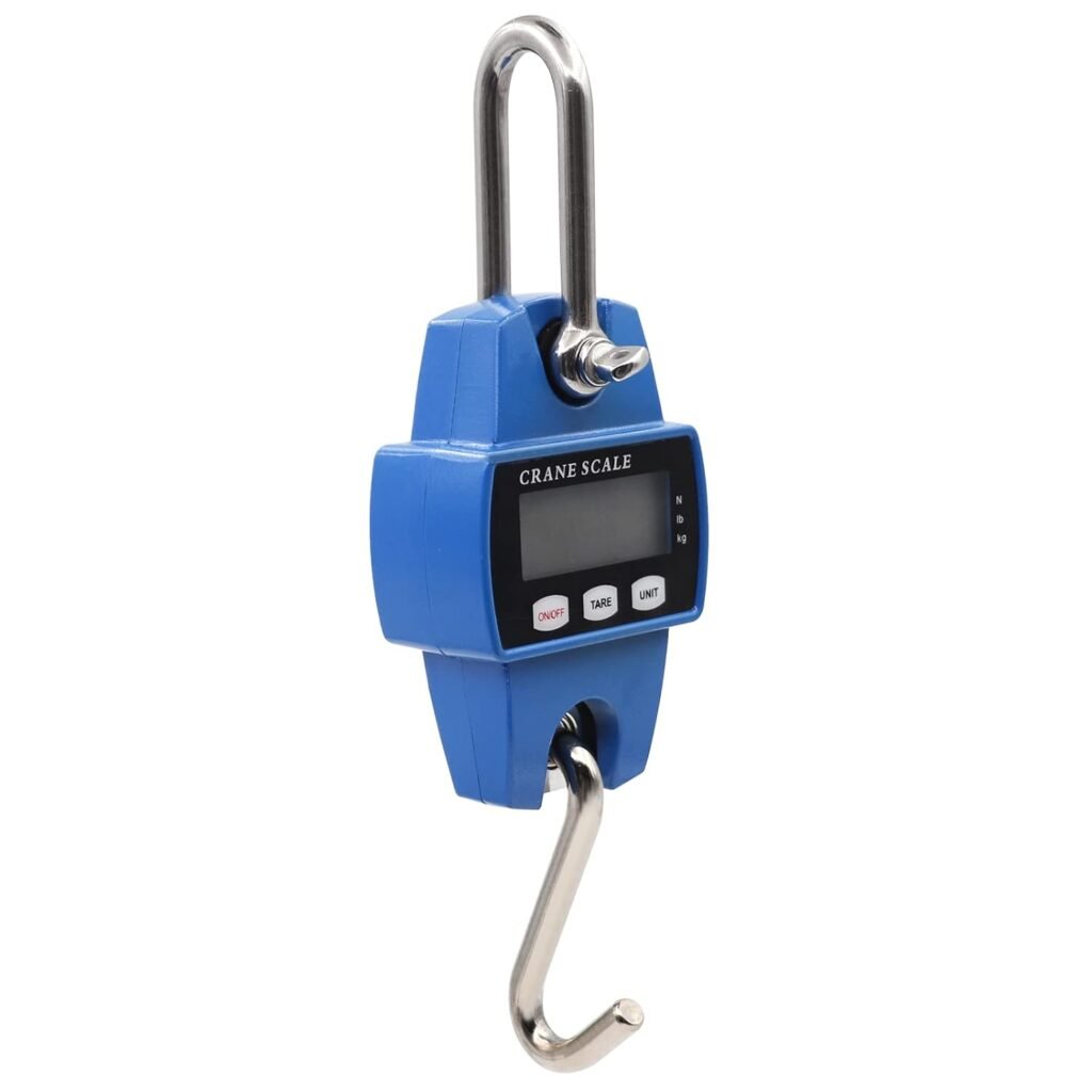 Digitale hangweegschaal met haak 300 kg 600 lb bagage vis en kraanweegschaal elektronisch outdoor precisieweegschaal blauw