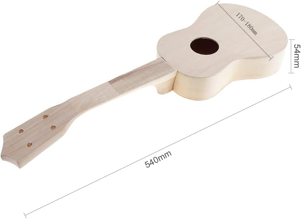 Ukulele DIY set 21 inch soprano bouwpakket met montagemateriaal en gereedschap voor beginners en hobbyisten