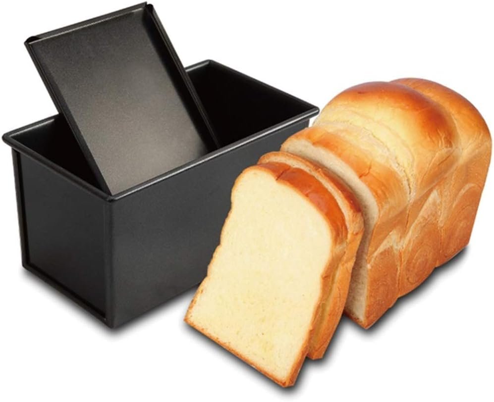 Broodvorm met deksel antiaanbak koolstofstaal broodpan 2.2LB bakvorm zwart non stick voor brood cake toast keuken bakaccessoire