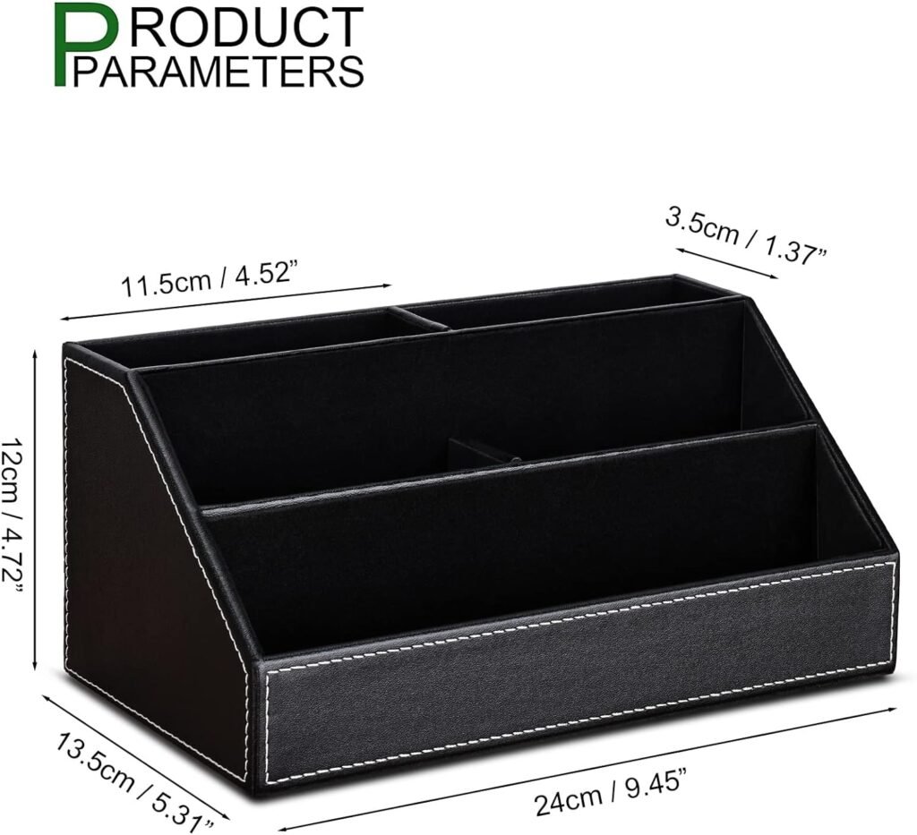 PU leren bureau organizer zwart bureau opbergset met pennenhouders voor werkplek organisatie en bureau accessoires opslag