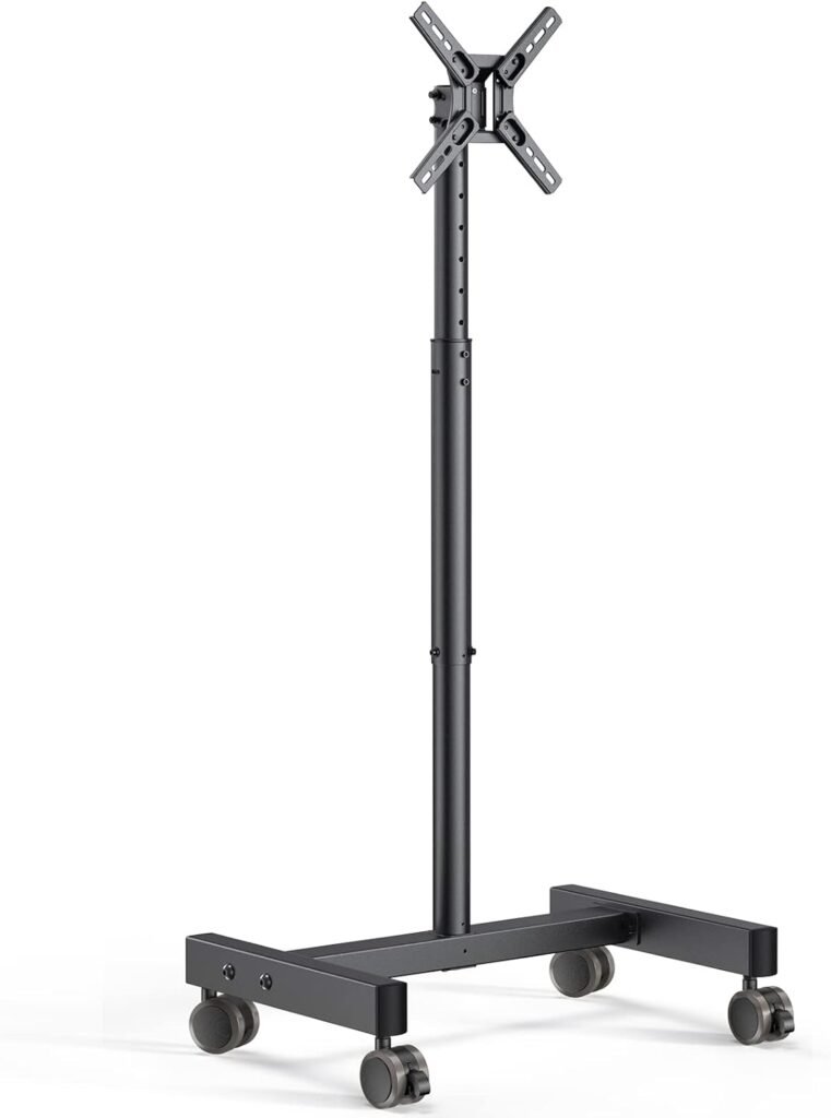 TV trolley tv standaard verrijdbaar universele tv stand 13-50 inch verstelbaar kantelbaar voor LED LCD OLED tv met wielen en 14 kg draagvermogen