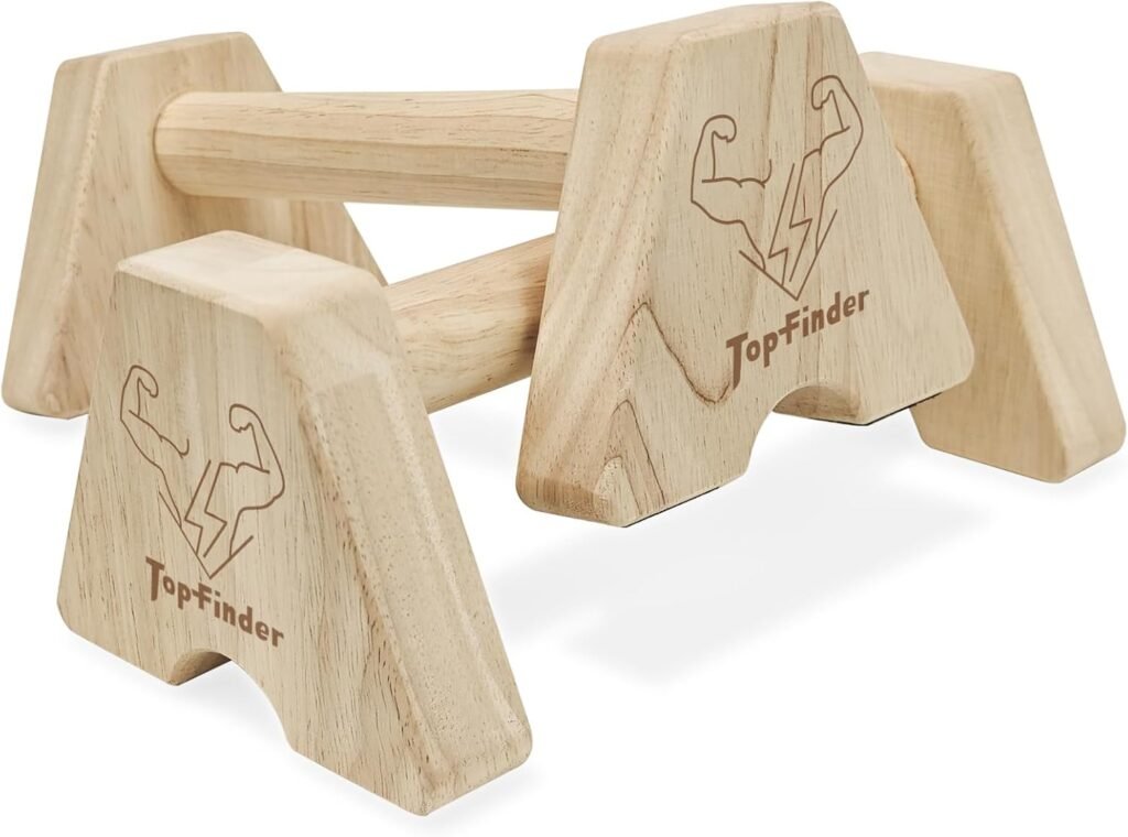 Houten push up grips parallettes voor calisthenics en handstand training, houten opdruksteunen voor fitness thuisgym en sportschool