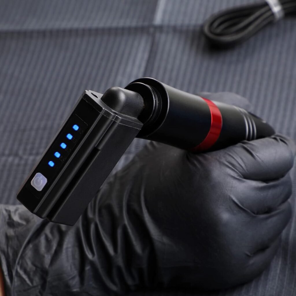 Draadloze tattoo pen met cartridge systeem voor professionele tatoeages en precisiewerk met accessoires voor kunstenaars
