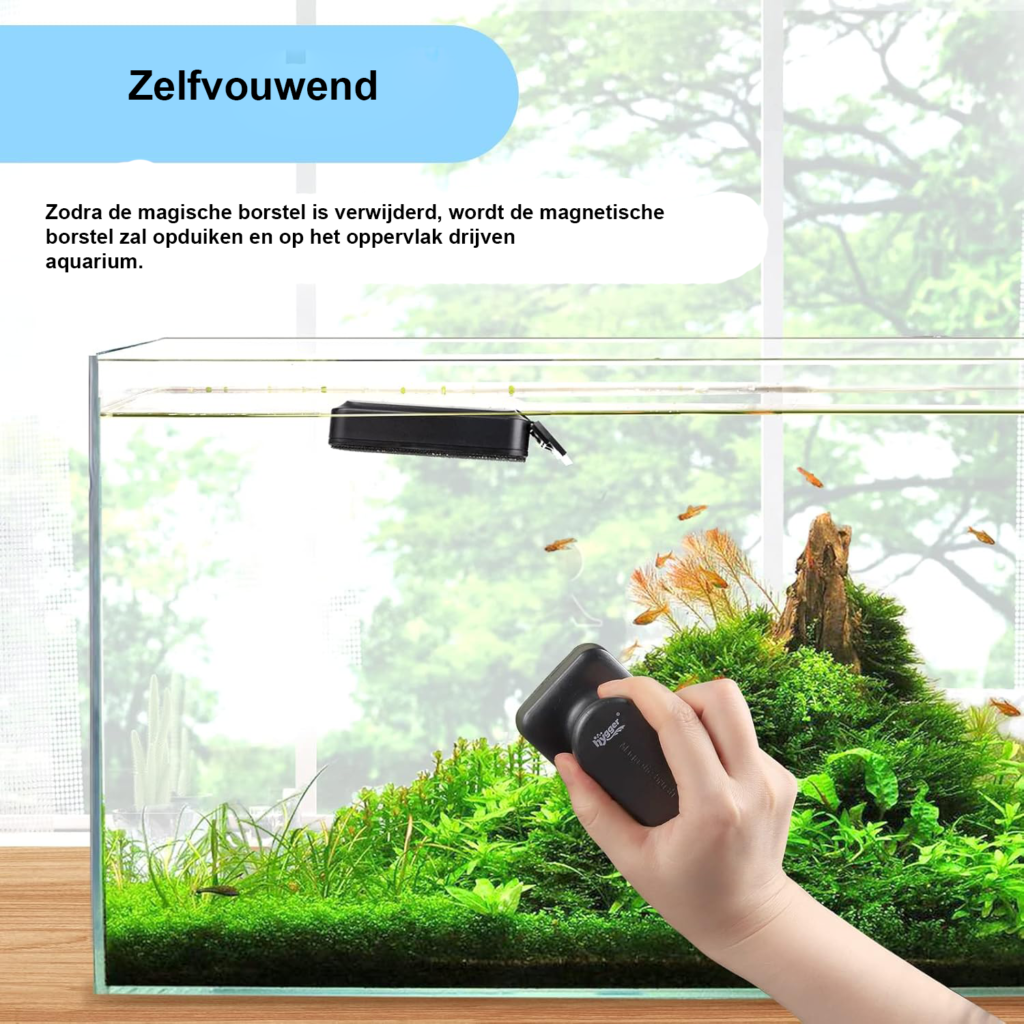 Magnetische aquarium reinigingsborstel glasreiniger algenverwijderaar 5-12 mm groot formaat