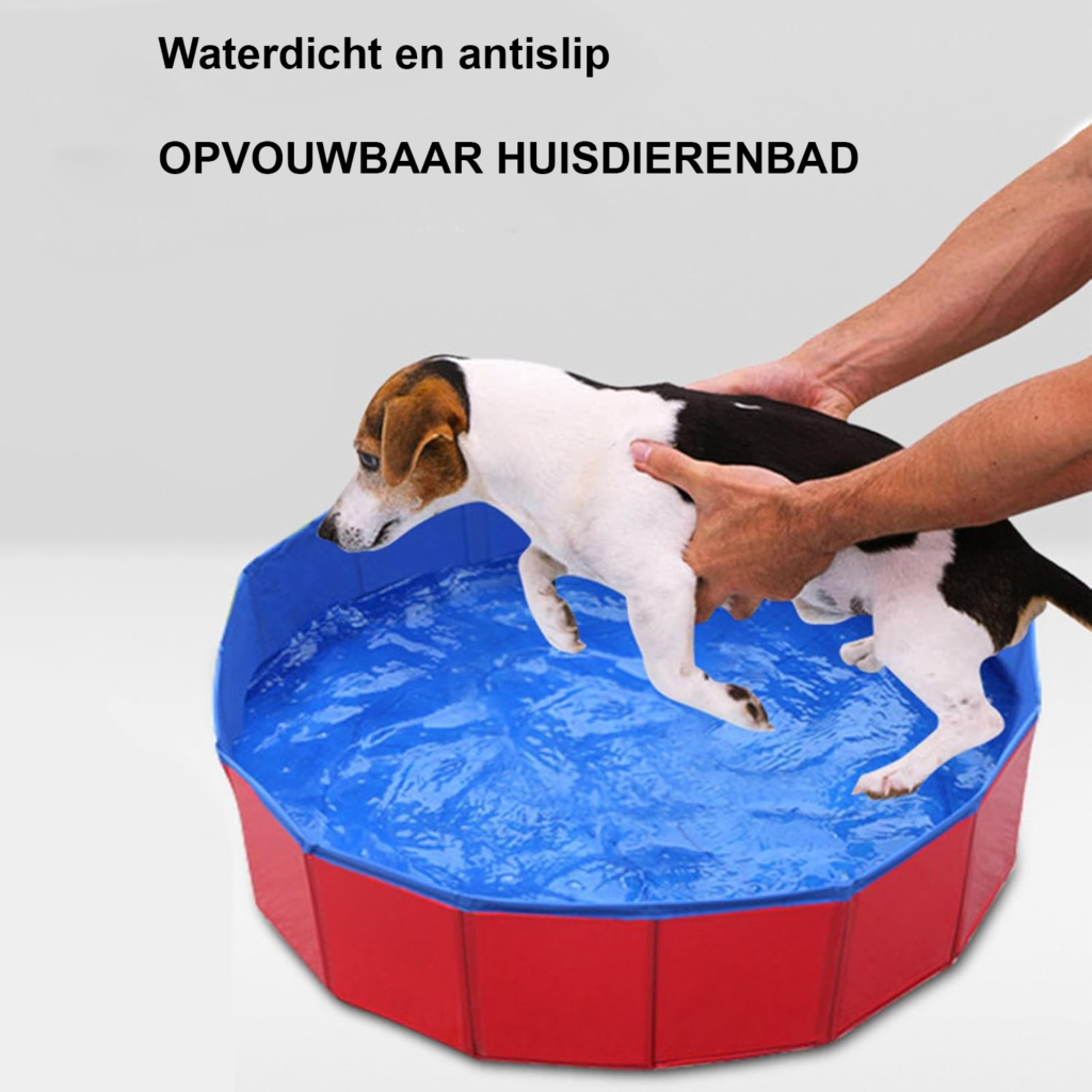 Hondenbad opvouwbaar voor kleine honden - honden zwembad en kattenbad - PVC dierenbad met sprinklerfunctie - 50 x 8 cm