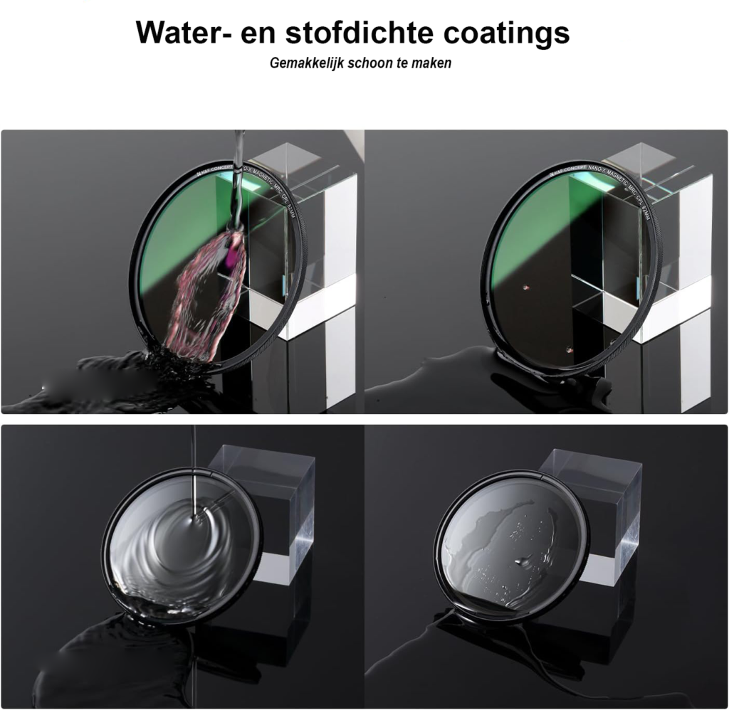 Magnetische 43mm lensfilter set met MCUV CPL ND1000 en adapter inclusief opbergtas voor fotografie