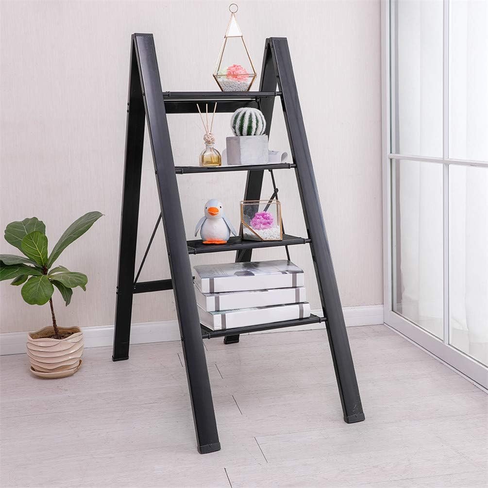 Lichtgewicht opvouwbare huishoudladder trapladder voor binnen en buiten gebruik veilig en compact voor klussen in huis