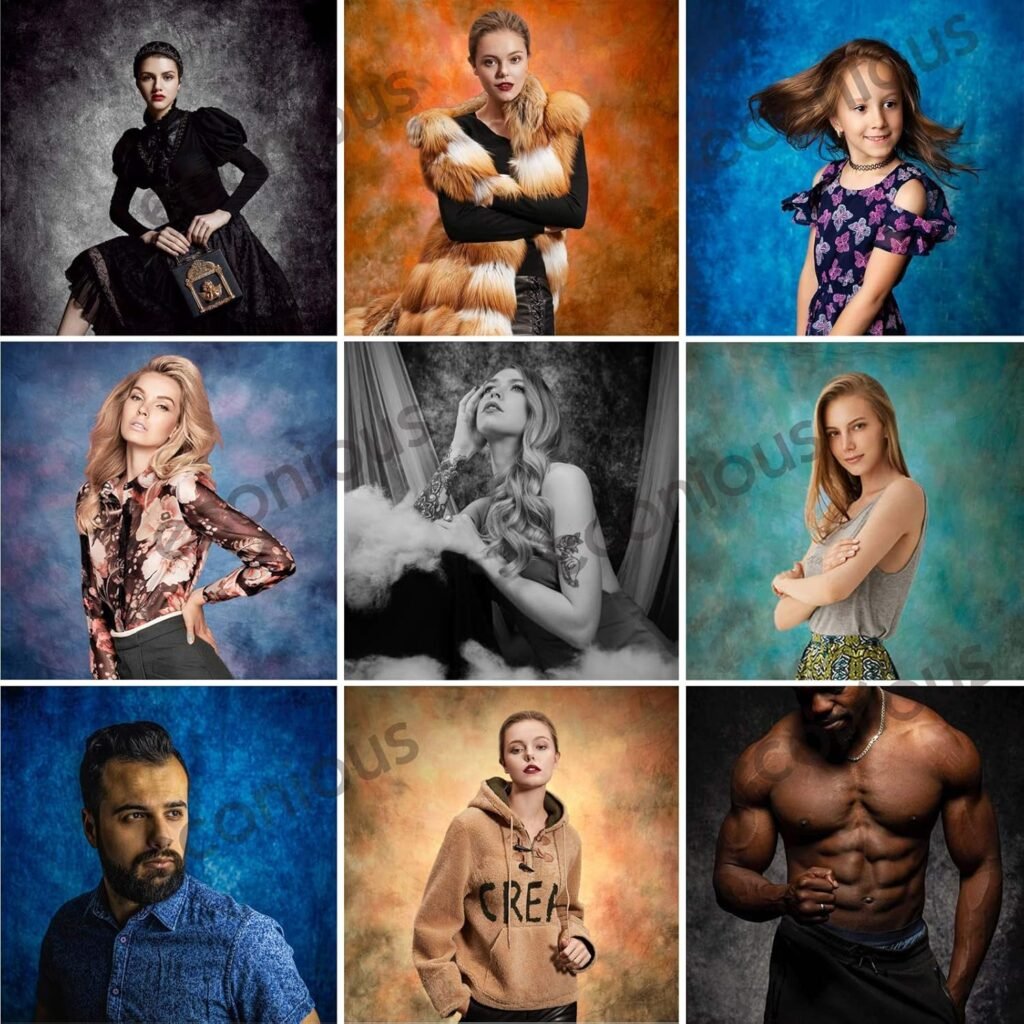 Abstract lichtblauw fotobehang 1,5x2,2m fotografie achtergrond voor studio met stang en draagtas, draagbare backdrop set