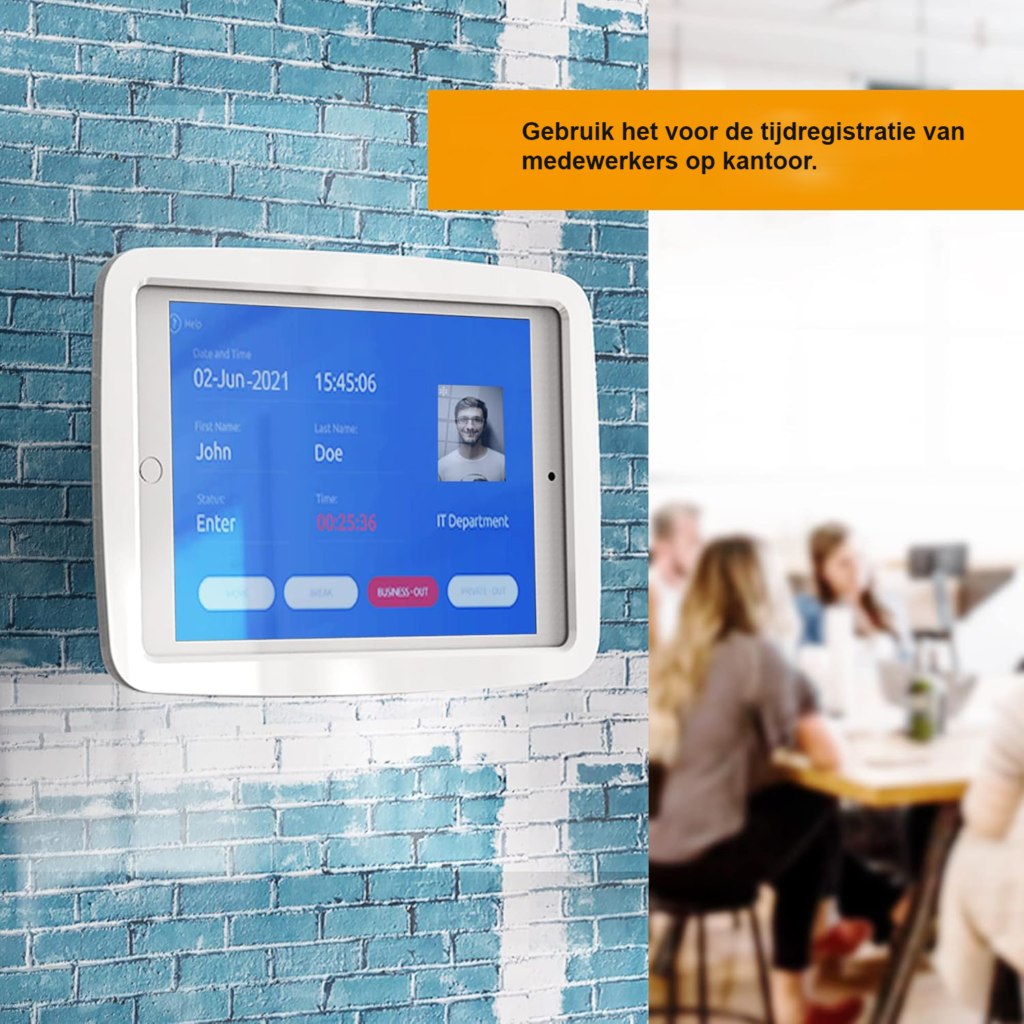 anti diefstal iPad muurbeugel beveiligde tablet houder 10.2 inch wandmontage kantoor smart home bibliotheek ziekenhuis winkel wit