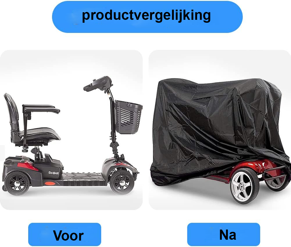 Waterdichte scootmobiel hoes 210D Oxford stof beschermhoes tegen regen en stof 190x71x117 cm rolstoel cover buiten bescherming
