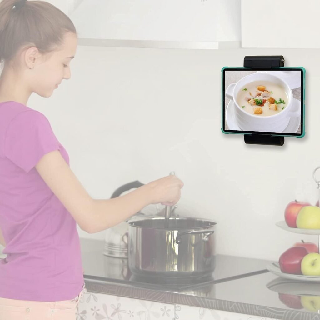 Zelfklevende tablet muurbeugel zwarte tablethouder 5-10,5 inch iPad Galaxy Huawei universele wandmontage sterke plakstrip
