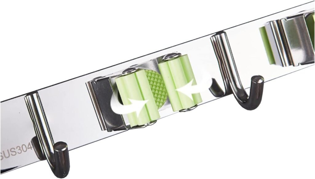 broom holder muurbevestiging zelfklevende bezemhouder organizer 3 houders 4 haken ruimtebesparend keuken badkamer tuin garage groen