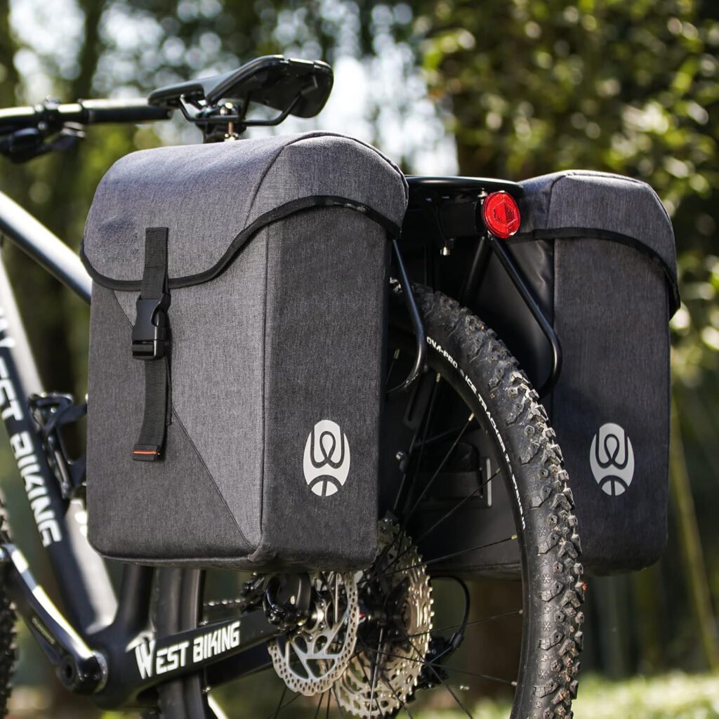 Dubbele fietstas 35L waterdicht bagagedrager e-bike MTB regenbescherming pannier rack tas