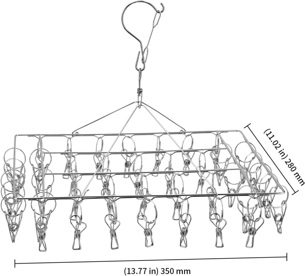 Vouwbare sokdroger set met ondergoed hanger en hangend droogrek voor kleding, handdoeken en ondergoed - 2 stuks