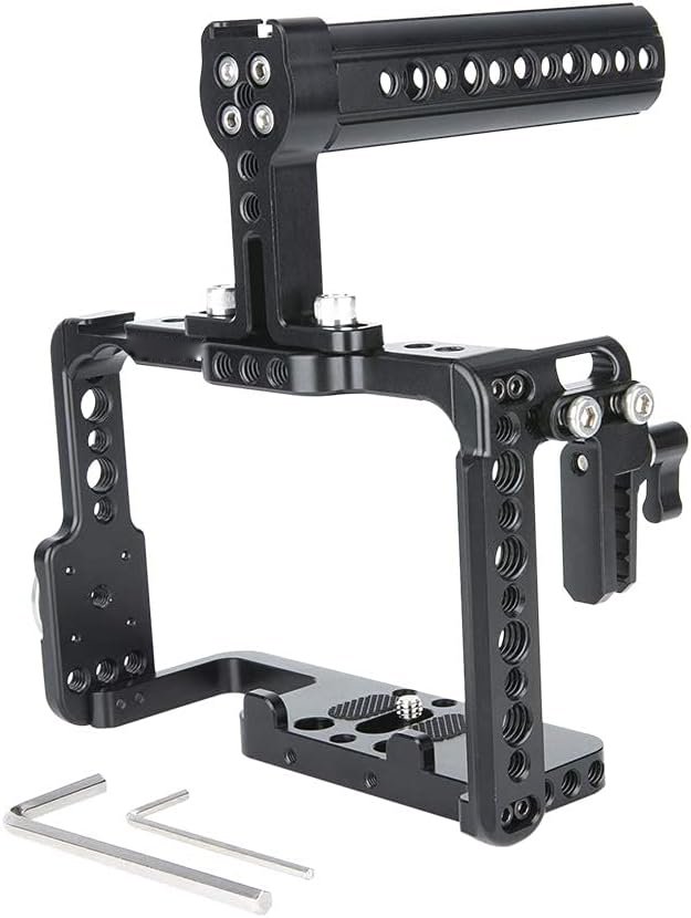 Camera cage kit voor Sony DSLR camera met top handle, aluminium rig behuizing met HDMI kabel slot en stabiele grip bescherming