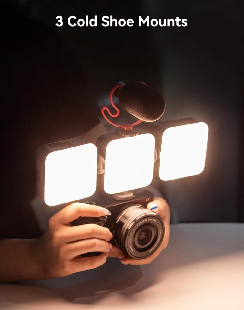 compact SEO geoptimaliseerde draagbare LED videolamp 96 LED instelbaar 2700K 6500K CRI95 oplaadbaar 2200mAh camera verlichting fotografie videografie cold shoe bevestiging
