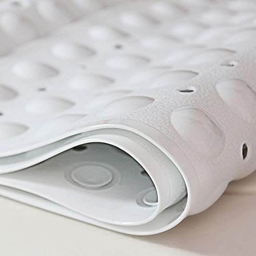 antislip douchemat met zuignappen en massageborstels 70x40 cm wit voor douche en bad