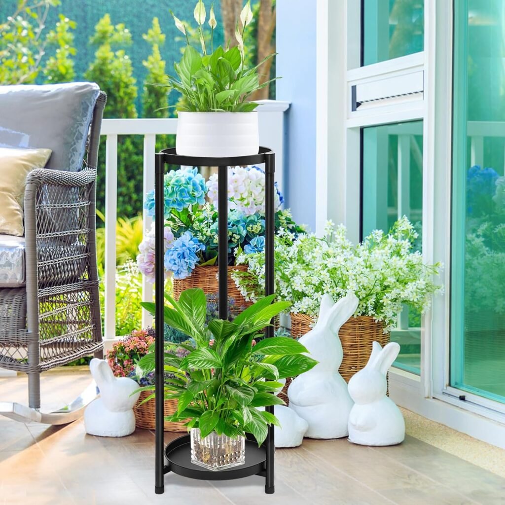 plantenstandaard metalen bloempot houder plantenrek binnen buiten balkon tuin woonkamer robuuste plantenhouder