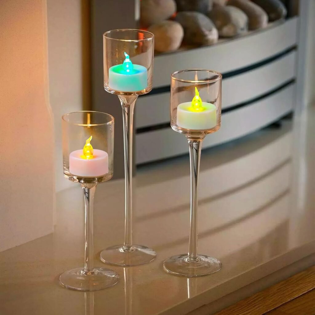 Set van 36 elektrische LED waxinelichtjes met kleurveranderend licht voor sfeerverlichting en kerstdecoratie