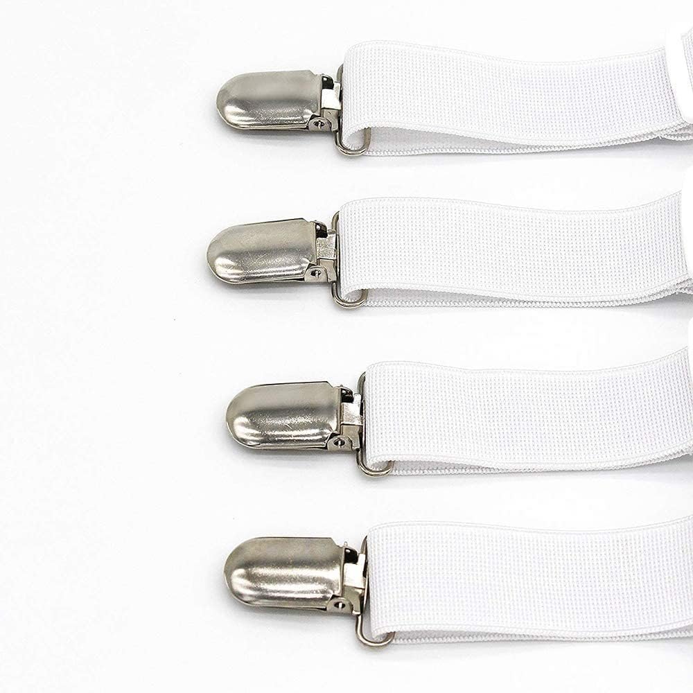 Verstelbare hoeslaken spanners set 8 stuks met metalen clips voor matras hoeslaken en bank antislip elastische bed sheet tensioners