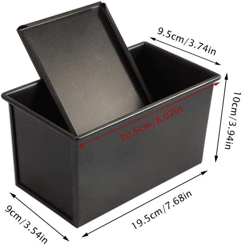 Broodvorm met deksel antiaanbak koolstofstaal broodpan 2.2LB bakvorm zwart non stick voor brood cake toast keuken bakaccessoire