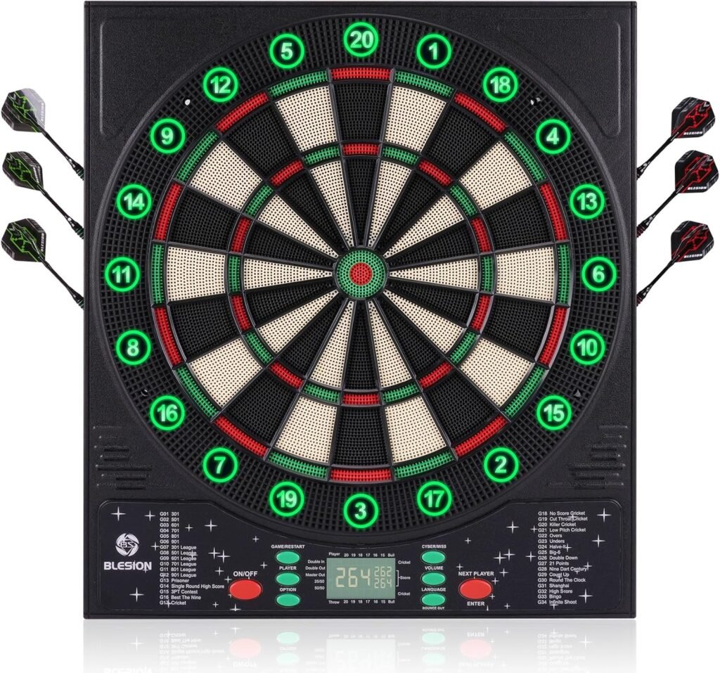 Elektronisch dartbord met LED scorebord en meerdere spelmodi inclusief dartpijlen voor beginners en gevorderde spelers voor thuisgebruik